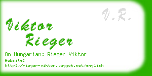 viktor rieger business card